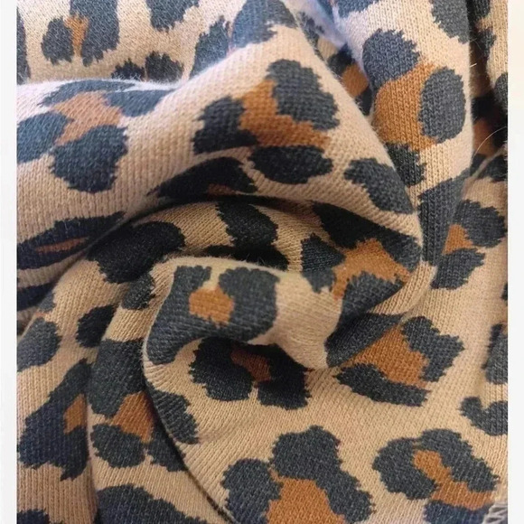 Poppy & Peonies Cheetah Print Cropped Joggers Sweat Pants Size Small - Picture 11 of 11